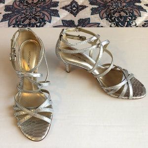 Antonio Melani Silver Strappy Heels